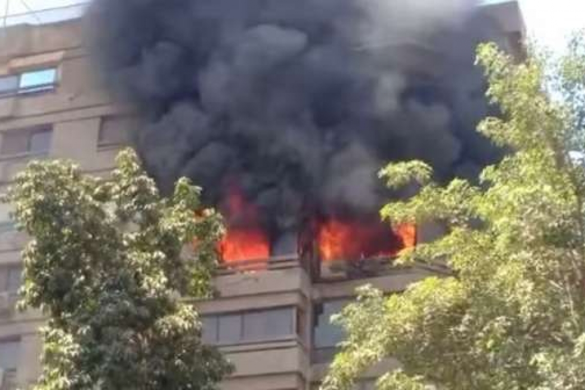 إصابة شخصين إثر حريق ببرج سكني تحت الإنشاء بالإسماعيلية