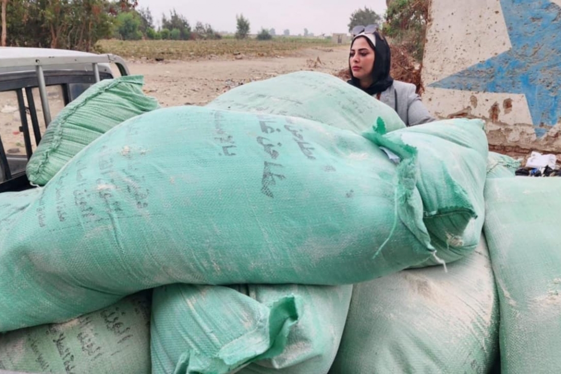 ضبط طن دقيق مدعم بمركز الإسماعيلية